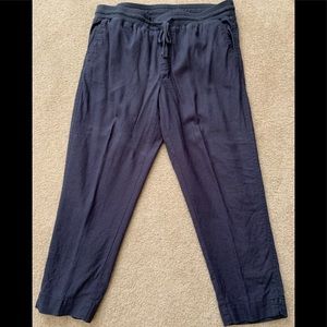 SUSINA, Slate Gray Cropped Pants, Size Medium